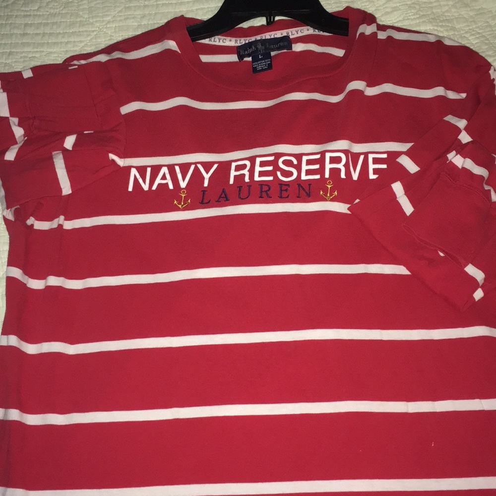 VINTAGE Ralph Lauren “NAVY RESERVE” Long Sleeve L